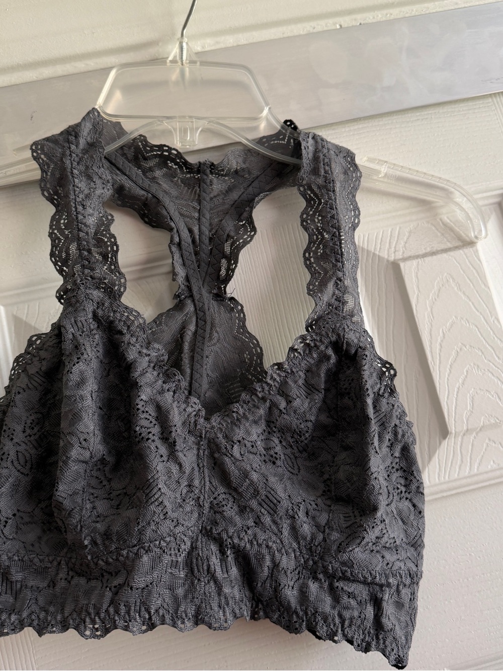 Felina Charcoal Gray Lace Bralette